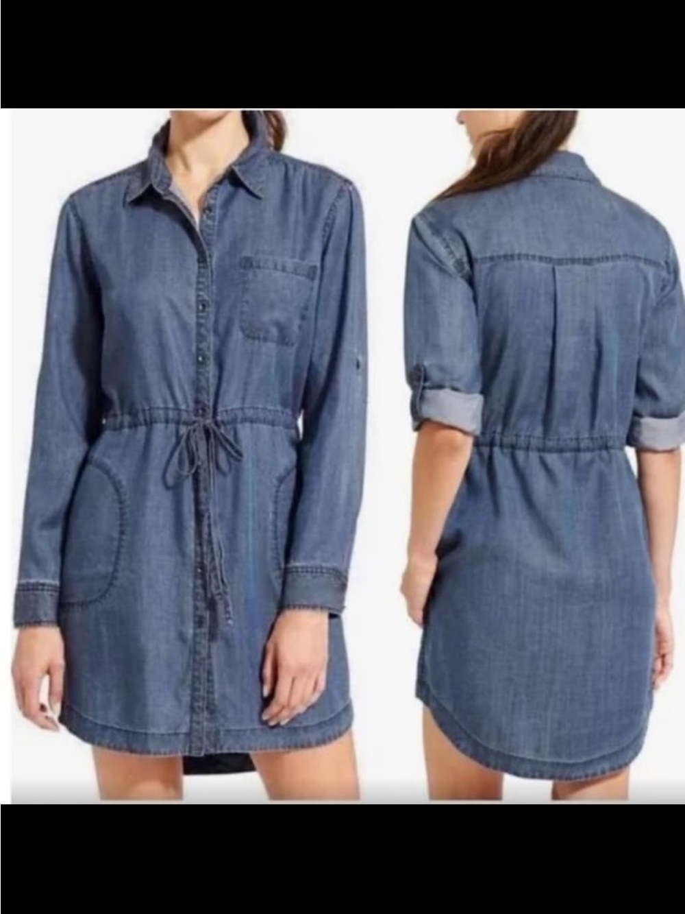 Athleta Chambray Button-down dress - Mid Blue